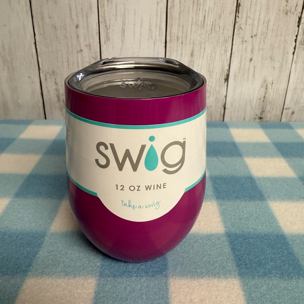 Swig Pink Stemless Wine Tumbler Cup Mug 12 Ounce NWT